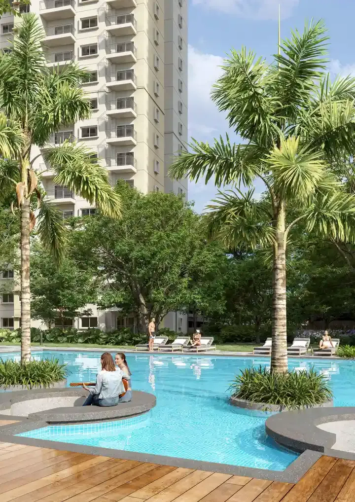 Pool and amenity view