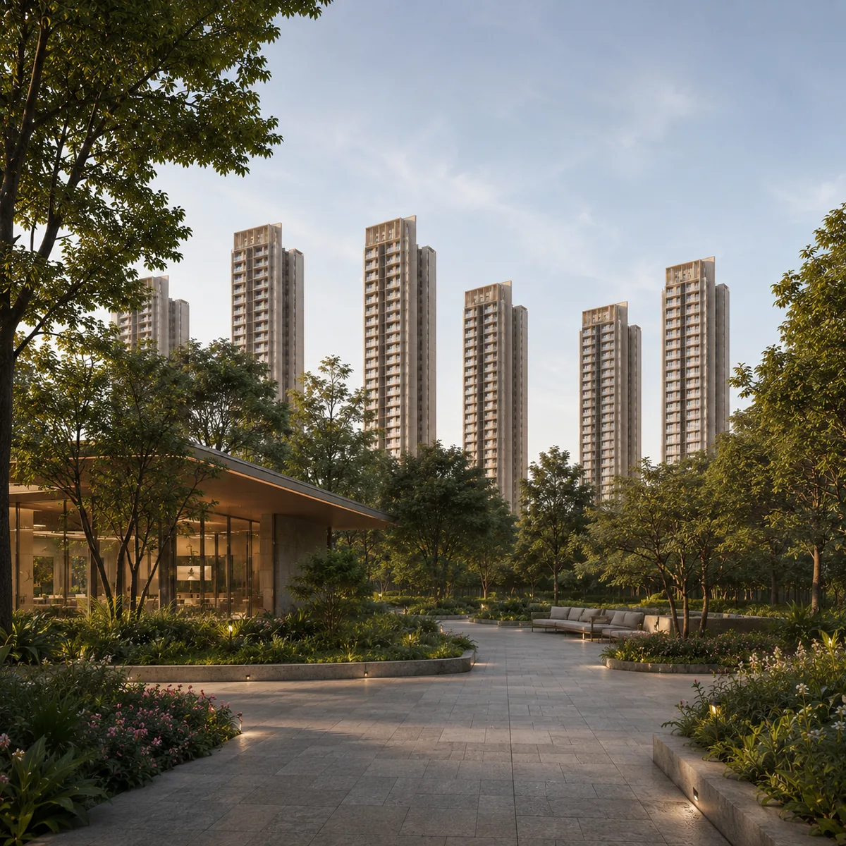 The vehicle-free central podium described ahead of launch, indicative — Assetz Nari & Nami