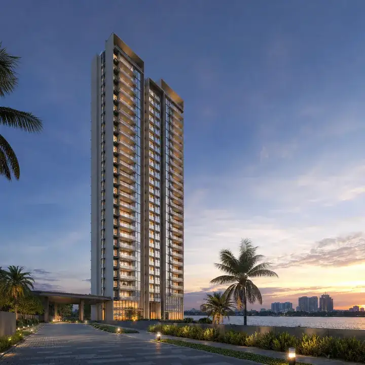 Tower exterior at the lakefront phase 3 of prestige raintree park, varthur - Prestige Rosewood