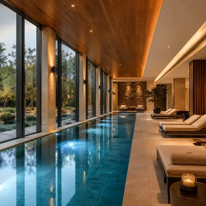 Swimming pool at the lakefront phase 3 of prestige raintree park, varthur - Prestige Rosewood