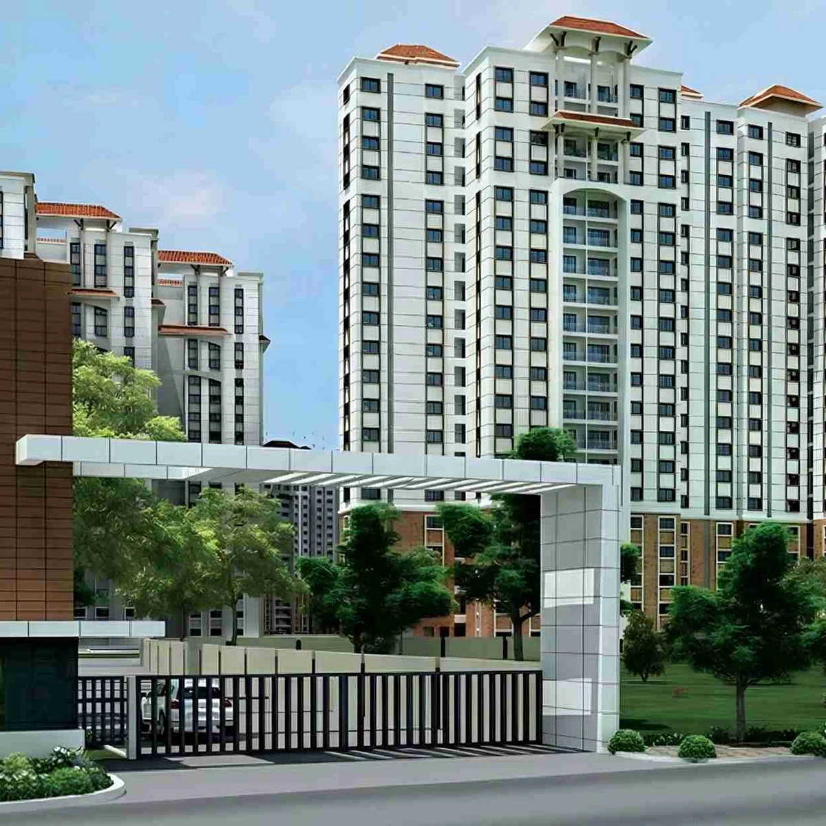 Tower exterior at Ramky Fortuna in Seegehalli, Whitefield Extension